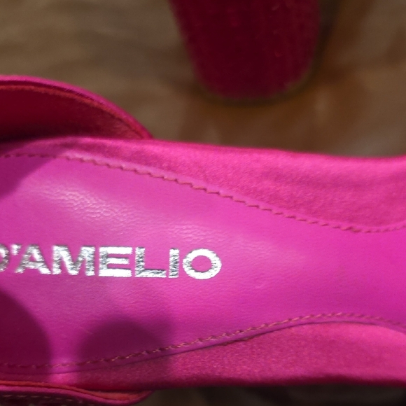 Rocco D'Amelio Fuchsia Rhinestone Heels Sz 8. New w/o tags - Picture 6 of 6